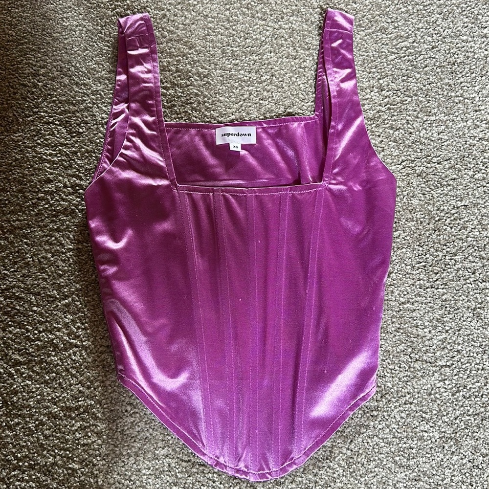 Super down velvet busty tank